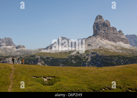 Monte Piana open-air ersten Weltkrieg Museum, Tre Cime di Lavaredo, Belluno, Bozen, Dolomiten, Italien, Europa Stockfoto