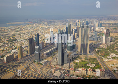 Blick vom Burj Khalifa, Dubai, Vereinigte Arabische Emirate, Naher Osten Stockfoto