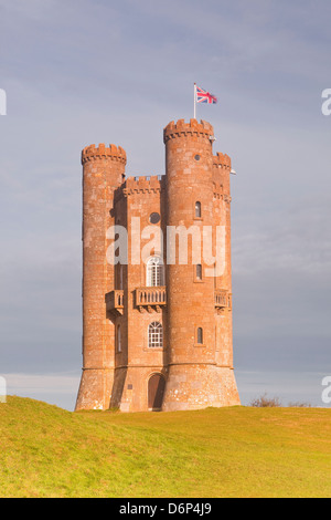 Broadway Tower am Rande der Cotswolds, Worcestershire, England, Vereinigtes Königreich, Europa Stockfoto