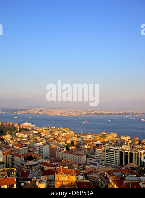 Panorama-Ansicht Istanbuls vom Galata Turm, Istanbul, Türkei, Europa, Eurasien Stockfoto