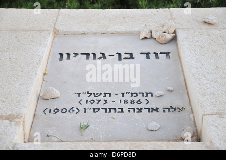 Negev, Israel Kibbuz Sde Boker, das Grab von Gurion Stockfoto