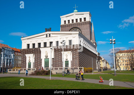 Die Kirche von die meisten Heiligen Herzen unseres Herrn (1931) von Josip Plecnik Namesti Jiriho Z Podebrad quadratische Prague Stockfoto