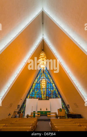 Die arktische Kathedrale (Tromsdalen Kirche) (Tromsoysund), Tromsø, Norwegen, Skandinavien, Europa Stockfoto