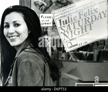 JULIE FELIX US-Folk-Sängerin im Januar 1967. Foto Tony Gale Stockfoto