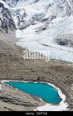 Asien, Nepal, Himalaya, Sagarmatha Nationalpark, Solu Khumbu-Everest-Region, Unesco, eisigen Bergsee, Khumbu-Gletscher Stockfoto