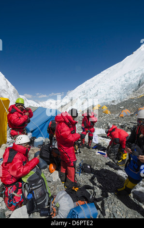 Asien, Nepal, Himalaya, Sagarmatha Nationalpark, Solu Khumbu-Everest-Region, der UNESCO, Lager 2 (6500m) am Mt. Everest Stockfoto