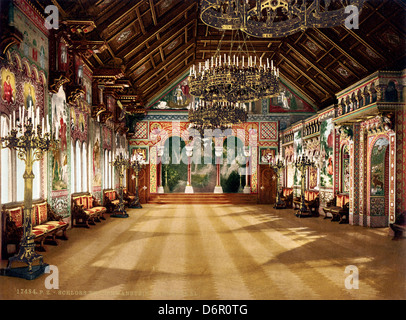 Singers' Hall (Musikzimmer), Schloss Neuschwanstein, Oberbayern, Deutschland, 1886 Stockfoto