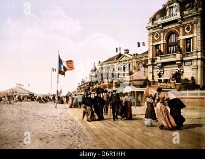 Promenade und grand Salon, Trouville, Normandie, Frankreich, ca. 1895 Stockfoto