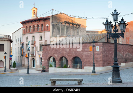 Römische Thermen in Caldes de Montbui, Barcelona, Spanien Stockfoto