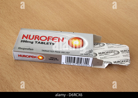 Nurofen Ibuprofen Schmerzmittel Tabletten Stockfoto