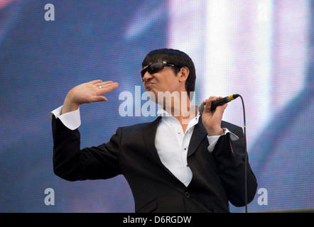 Poznan, Polen, Texter und Sänger Maciej Malenczuk Stockfoto