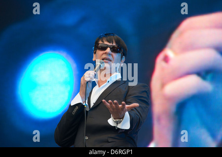 Poznan, Polen, Texter und Sänger Maciej Malenczuk Stockfoto