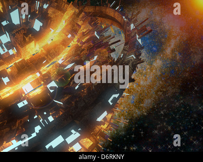 Das Ende des Planeten. 3D render Stockfoto