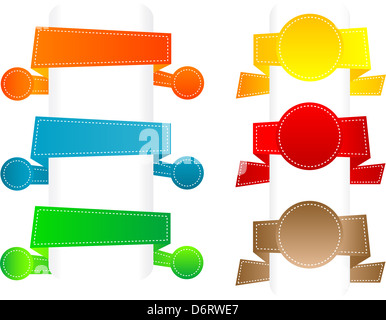 Satz von Origami-Papier-Banner Stockfoto