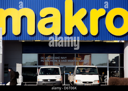 Makro-Logo Prag Tschechische Republik Stockfoto