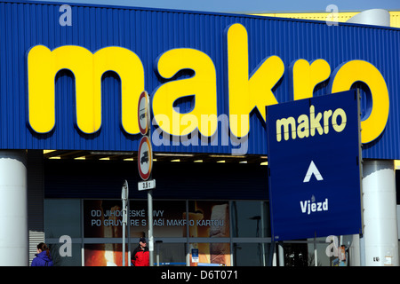 Makro-Logo Prag Tschechische Republik Stockfoto