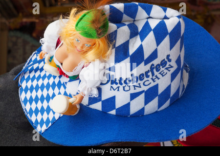 Souvenir-Hut, Oktoberfest, München, Bayern, Deutschland Stockfoto