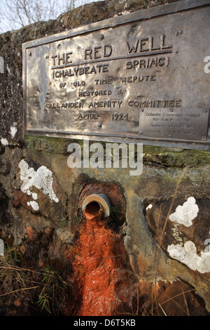 Schwefelquelle Frühling in der Nähe von Callander in Perthshire Schottland Stockfoto