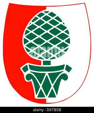 Wappen der deutschen Stadt Augsburg in Bayern. Stockfoto