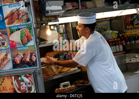 Eine Street Food vendor in New York City, USA Stockfoto