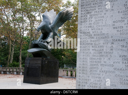 Das East Coast War Memorial im Battery Park, New York City USA Stockfoto