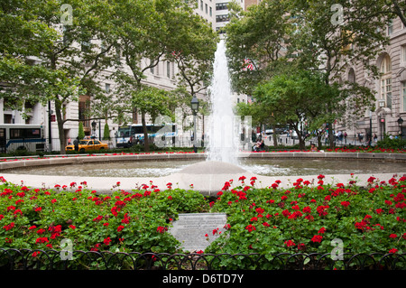 Ein Park in Bowling Green in Lower Manhattan, New York City, USA Stockfoto