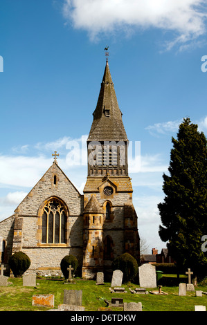 St.-Andreas Kirche, Temple Grafton, Warwickshire, UK Stockfoto