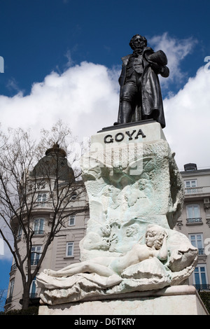 Madrid - Goya-Denkmal von Museo Nacional del Prado Stockfoto