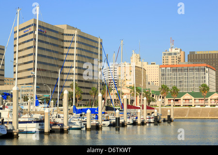 Gebäude an der Waterfront, Corpus Christi, Texas, USA Stockfoto