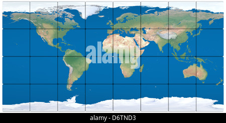 Weltkarte der Würfel isoliert auf weißem Hintergrund gemacht. Elemente des Bildes von der NASA eingerichtet.