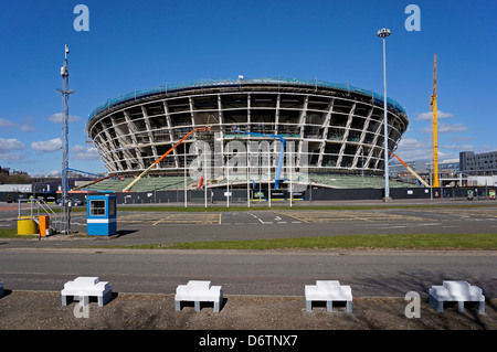 Bau schreitet auf die neue Scottish National Arena (The Hydro) in SECC in Glasgow Schottland Stockfoto