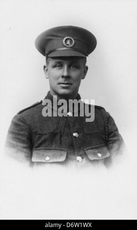 Leutnant Herbert Allen Joseph diente von 1914 bis 1918 während des Ersten Weltkriegs an der Westfront. Sein Dienst spiegelt die Opfer zahlloser Offiziere und Soldaten im Ersten Weltkrieg wider. Stockfoto