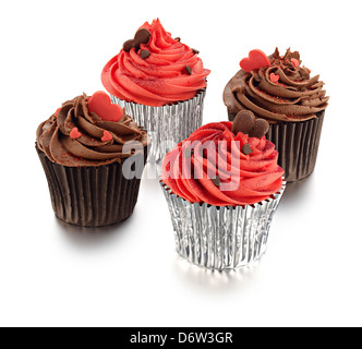 farbige Eiskaffee-Muffins Stockfoto