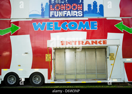 Geschlossenen Eingang von einer Kirmes Stockfoto