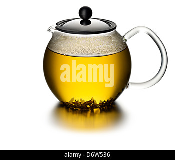 tee-infusion-Glas-Teekanne Stockfoto
