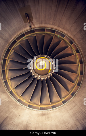 Turbo-Triebwerk des Flugzeugs, Hintergrund Stockfoto