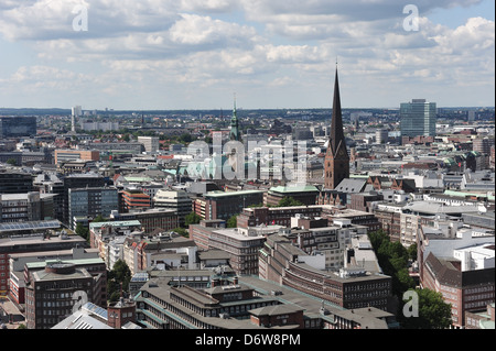 Hamburg, Deutschland, mit Blick auf die Hamburger Innenstadt Stockfoto