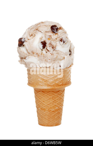 Schokolade Vanille-Eis mit Nüssen Stockfoto