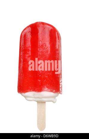 Erdbeere Creamsicle Eis am Stiel Stockfoto