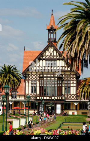 Neue Zaeland, Rotorua, Museum für Kunst und Geschichte, Ansicht des Museumsgebäudes Stockfoto