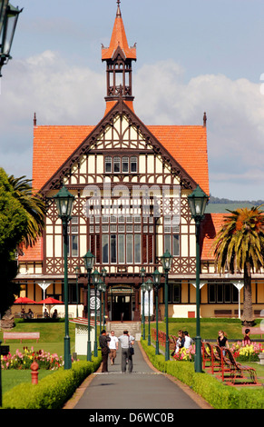 Neue Zaeland, Rotorua, Museum für Kunst und Geschichte, Ansicht des Museumsgebäudes Stockfoto