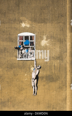 Banksy "Liebe betrügen" Wandbild an der Kreuzung von Frogmore und Park Street Bristol Stockfoto