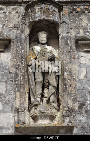 Statue von König Edward VII, Nordtor, Salisbury, Wiltshire, England Stockfoto