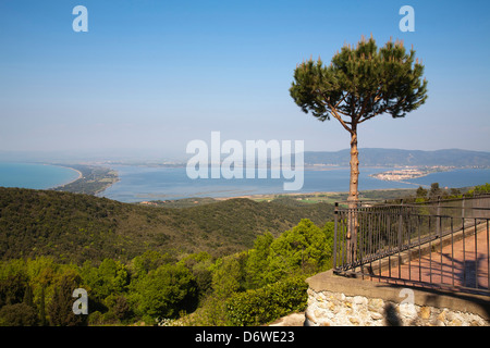 Italien Toskana Orbetello Argentario Blick auf die Lagune vom Kloster des Hl. Josef Stockfoto