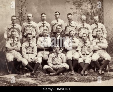 Brooklyn Bräutigame Baseballteam 1889 Stockfoto