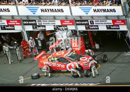 Gold Coast 600 V8 Supercar 21.-23. Oktober 2012 Auto Rennen Boxenstopp Surfers Paradise Street Circuit Surfer Paradise Queensland Stockfoto