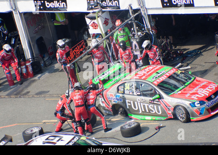 Gold Coast 600 V8 Supercar 21.-23. Oktober 2012 Auto Rennen Boxenstopp Surfers Paradise Street Circuit Surfer Paradise Queensland Stockfoto