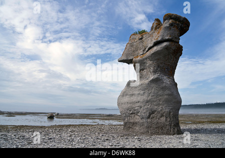 Stolz geformten Felsen (Monolith) am Steinbruch Insel des Archipels Mingan (Quebec) Stockfoto