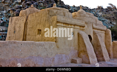 Alten jemenitischen Moschee Al Bidiyah in Khor Fakkan, Vereinigte Arabische Emirate Stockfoto