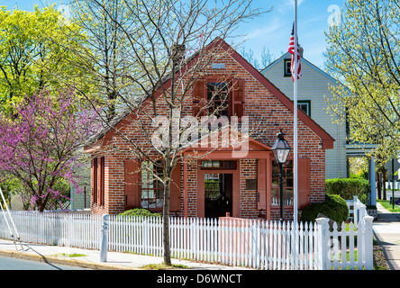 Clara Barton Schule, Bordentown, New Jersey, USA, Gründer des Amerikanischen Roten Kreuzes Stockfoto